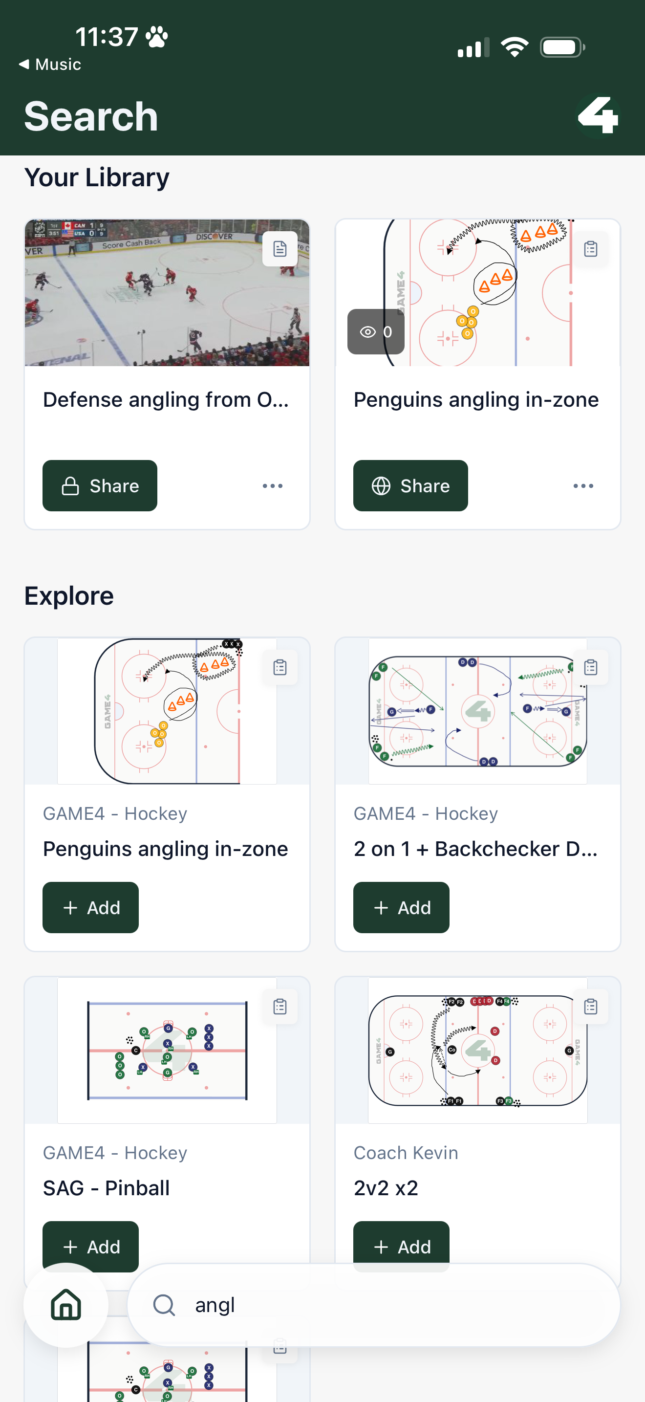 GAME4 Explore on iPhone with drills and plans from other coaches